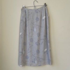Dana Buchman silk & wool pencil skirt with beading size 6